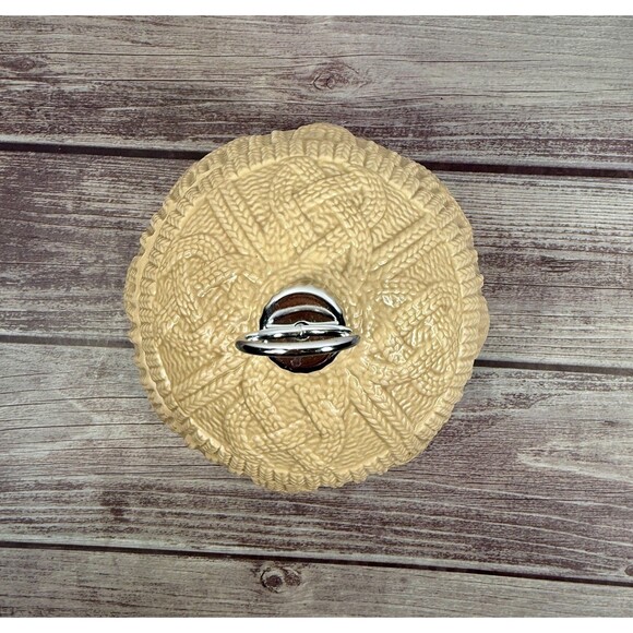 FTD 1910 Trinket Jar Candy Ginger Antique Porcelain Textured 7.5" Tall Vintage - Picture 9 of 14